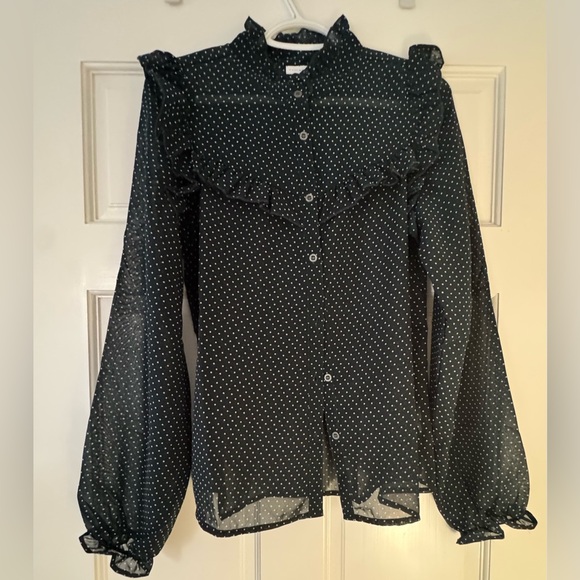 Lascana Ruffled Button Up Blouse - Picture 5 of 6